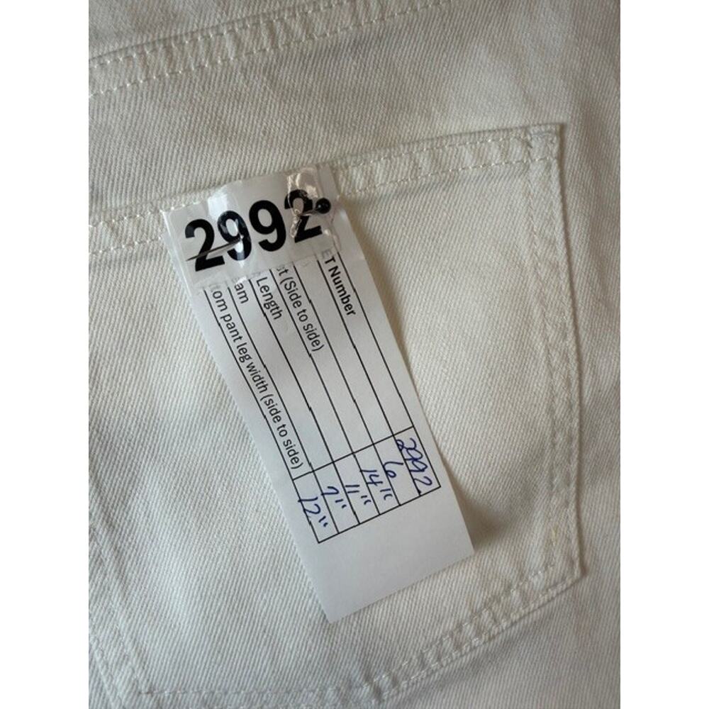 New Eddie Bauer Women Size 6 White Stretch Cotton High Rise Cutoff Denim Shorts - Picture 11 of 11